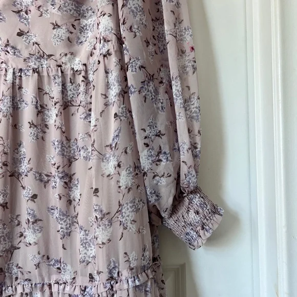 Arula Purple Floral Tiered Maxi Dress Size X‎ - Picture 5 of 8